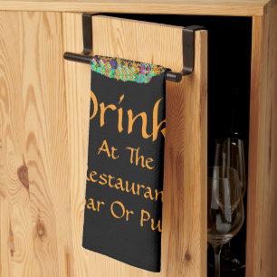 Essen und Trinken in Restaurant, Bar oder Pub Geschirrtuch
