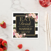 Essen und Verheiratete Blumengoldrahmen für Hochze Serviette (Beispiel)