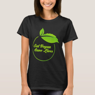 Essen Vegan Gerettet Lebt Funny Vegetarian S Spric T-Shirt
