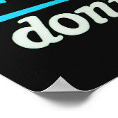 Essen, verschwenden Sie es nicht - Schwarz & Blau Poster (Ecke)