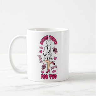 "Essen von Leckereien für zwei" Gesangliches Hallo Kaffeetasse