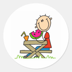 Essen Watermelon Runder Aufkleber