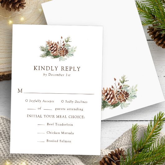 Essen Winter RSVP Card Karte