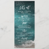 Essen wir Abstrakte Hochzeit am Ozean Menükarte (Vorderseite)