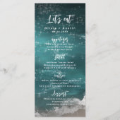 Essen wir Abstrakte Hochzeit am Ozean Menükarte (Vorderseite)