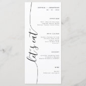 Essen wir ein elegantes Menü mit vertikaler Schrif Menükarte (Vorderseite)