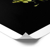 Essen wir Essen auf Forks Black Modern Poster (Ecke)