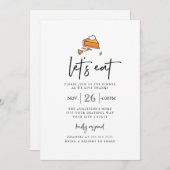 Essen wir moderne Erntedank Dinner Einladung (Vorne/Hinten)