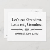 Essen wir Oma Commas Rett Lives Postkarte (Vorne/Hinten)