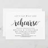 Essen wir, Sip und Rehearse, Hochzeitsessen Einladung (Vorne/Hinten)