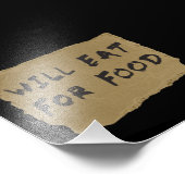 Essen wird für die Speisekarte Fotodruck (Ecke)