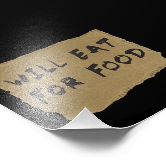 Essen wird für die Speisekarte Fotodruck (Ecke)