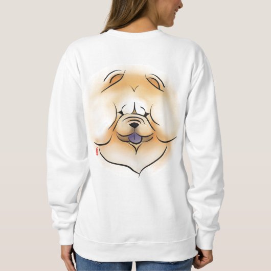 ESSENCE Chow Kopf vorne und hinten Sweatshirt (Rückseite)