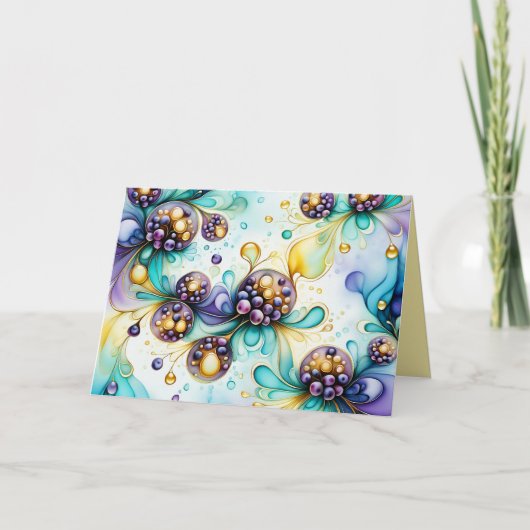 Essence of Blueberry Note Card Dankeskarte (Vorderseite)