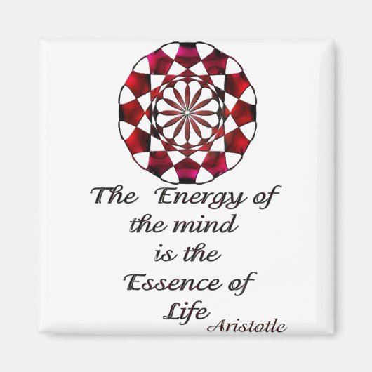 *Essence of Life* - Aristoteles Zitat Magnet (Vorne)