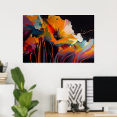 Essence Of The Garden – Abstract Floral Expression Poster (Heimbüro)