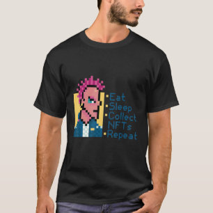 Essend Sleep Collect Nfts Wiederholen Crypto Nft C T-Shirt