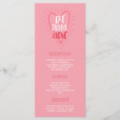 Essende Drink Liebe | Menü zum Abendessen am Valen Menükarte (Vorderseite)