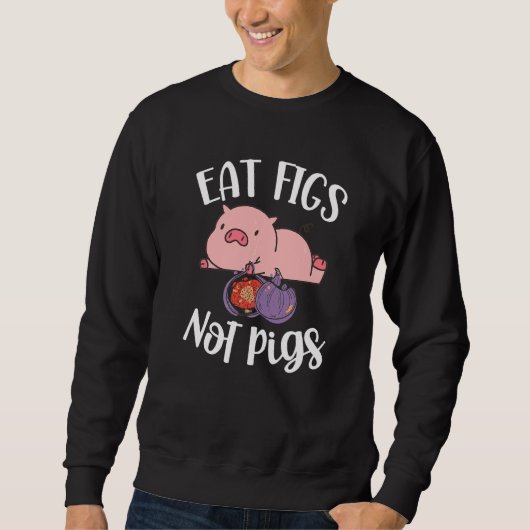 Essende Figuren nicht Schweine Vegetarier Go Vegan Sweatshirt (Vorderseite)