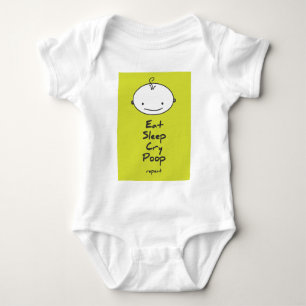Essende Schlaf Cry Kack Wiederholung Baby Strampler