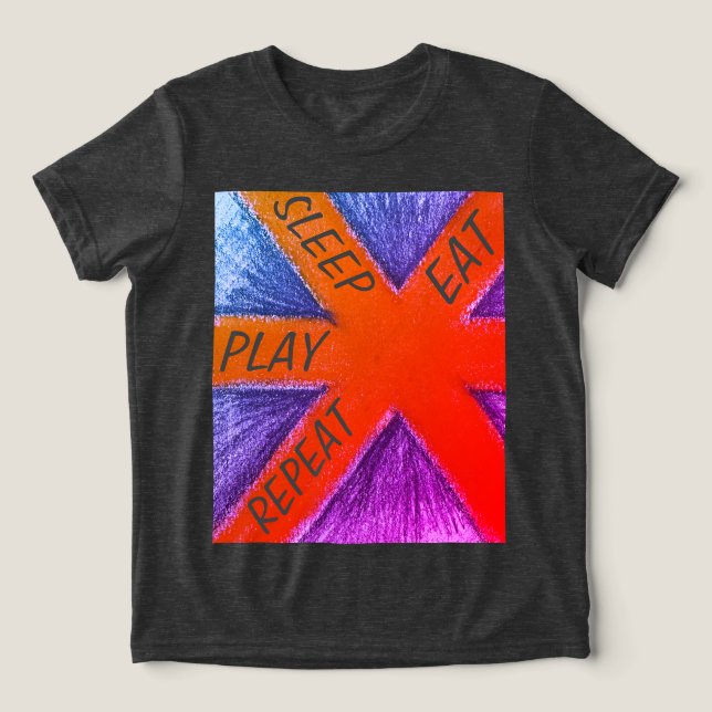 Essenschlampe Tri-Blend Shirt (Design Vorderseite)