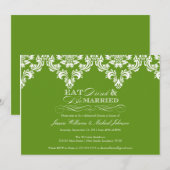 Essensgetränk und Verheiratet sein Einladung (Vorne/Hinten)