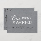 Essensgetränk und Verheiratete Einladung (Vorne/Hinten)