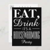 Essensgetränk, Vintage Poster, einladendes Haus Einladungspostkarte (Vorne/Hinten)