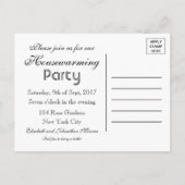 Essensgetränk, Vintage Poster, einladendes Haus Einladungspostkarte (Rückseite)