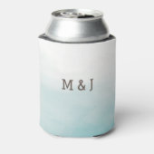 Essensgetränke Verlobte Engagement Party Monogramm Dosenkühler (Kanne Rückseite)