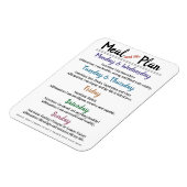 Essensplan mit Bekräftigung Magnet (Linke Seite)