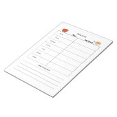 Essensplan Wochenblatt Notepad Notizblock (angewinkelt)