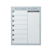 Essensplaner Notepad | Blau Notizblock (Rotiert)