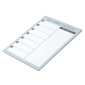 Essensplaner Notepad | Blau Notizblock (angewinkelt)