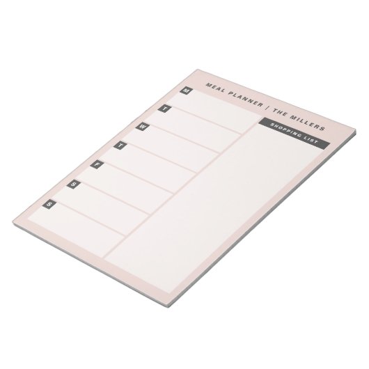 Essensplaner Notepad | Blüte Notizblock (angewinkelt)
