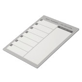 Essensplaner Notepad | Grau Notizblock (angewinkelt)