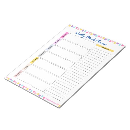 Essensplaner Notepad Notizblock (angewinkelt)