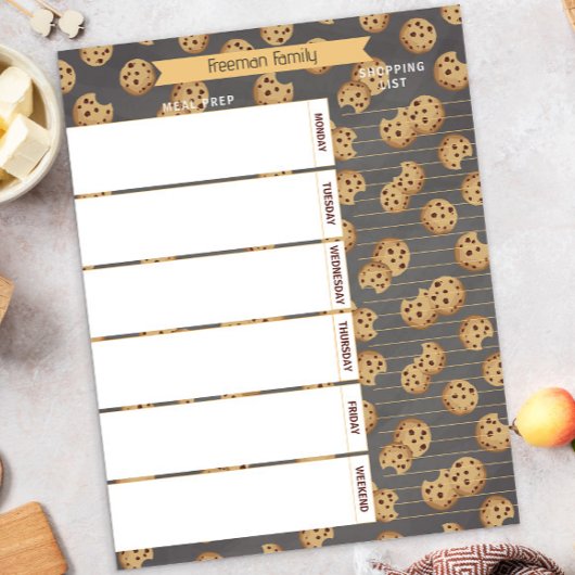 Essensplaner und Lebensmittelliste Notepad | Choco Notizblock