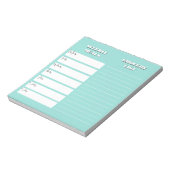 Essensplaner und Lebensmittelliste Notizblock (Rotiert)