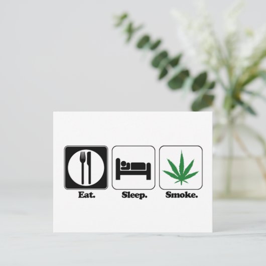 Essensschlaf Postkarte (Stehend Vorderseite)