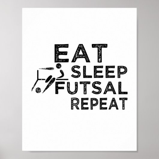 Essensschlaffutsal Wiederholung Poster (Vorne)