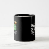 Essensschlafspreadsheet - Zwei-Tonen-Kaffeepause - Zweifarbige Tasse (Mittel)