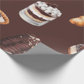 Essensskizze köstliche schöne Desserts und Pastete Geschenkpapier (Ecke)