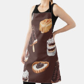 Essensskizze köstliche schöne Desserts und Pastete Schürze (InSitu)