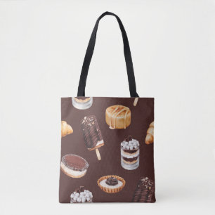 Essensskizze köstliche schöne Desserts und Pastete Tasche