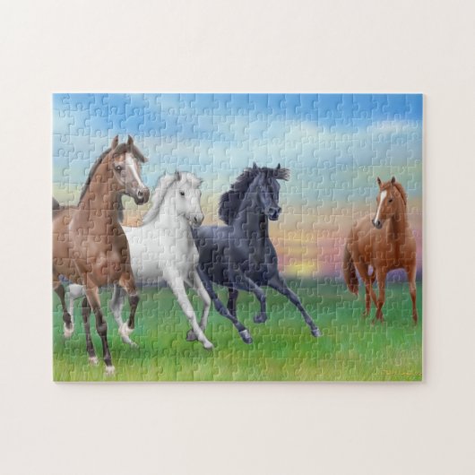 Essenszeit auf dem Ranch-Puzzlespiel Puzzle (Horizontal)