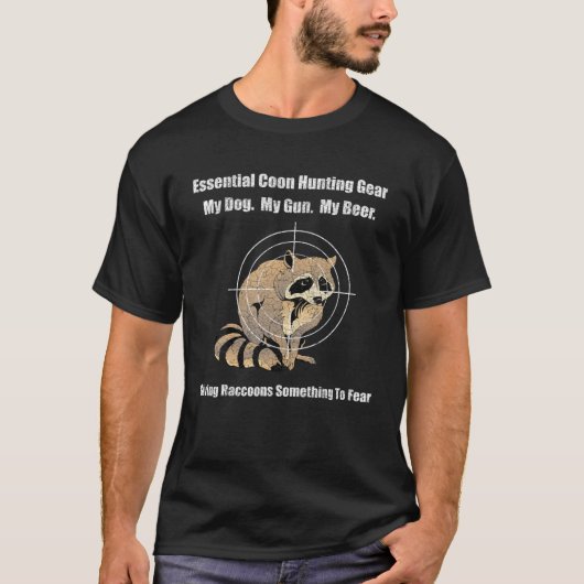 Essential Coon Jagd Geber Funny T-Shirt (Vorderseite)