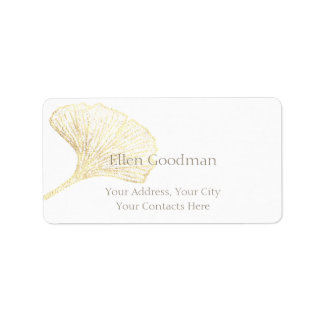 Essential Ginkgo Biloba Leaf Label Adressaufkleber