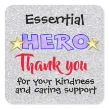 Essential Hero Vielen Dank, Sticker
