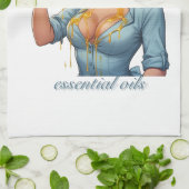 Essential Oils Funny Taco Illustration | Girly Geschirrtuch (Gefaltet)
